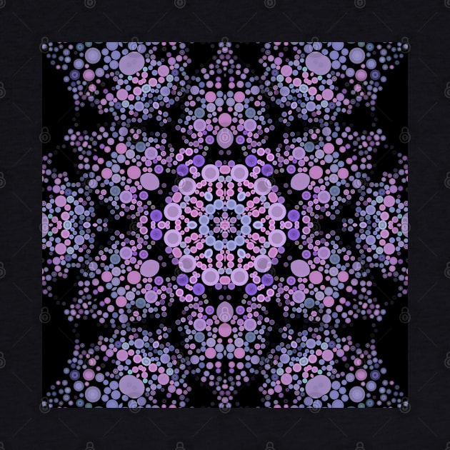 Dot Mandala Flower Pink and Purple by WormholeOrbital